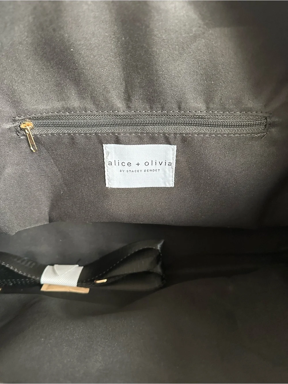 Alice + Olivia Black and White Vertical Stripe Tote